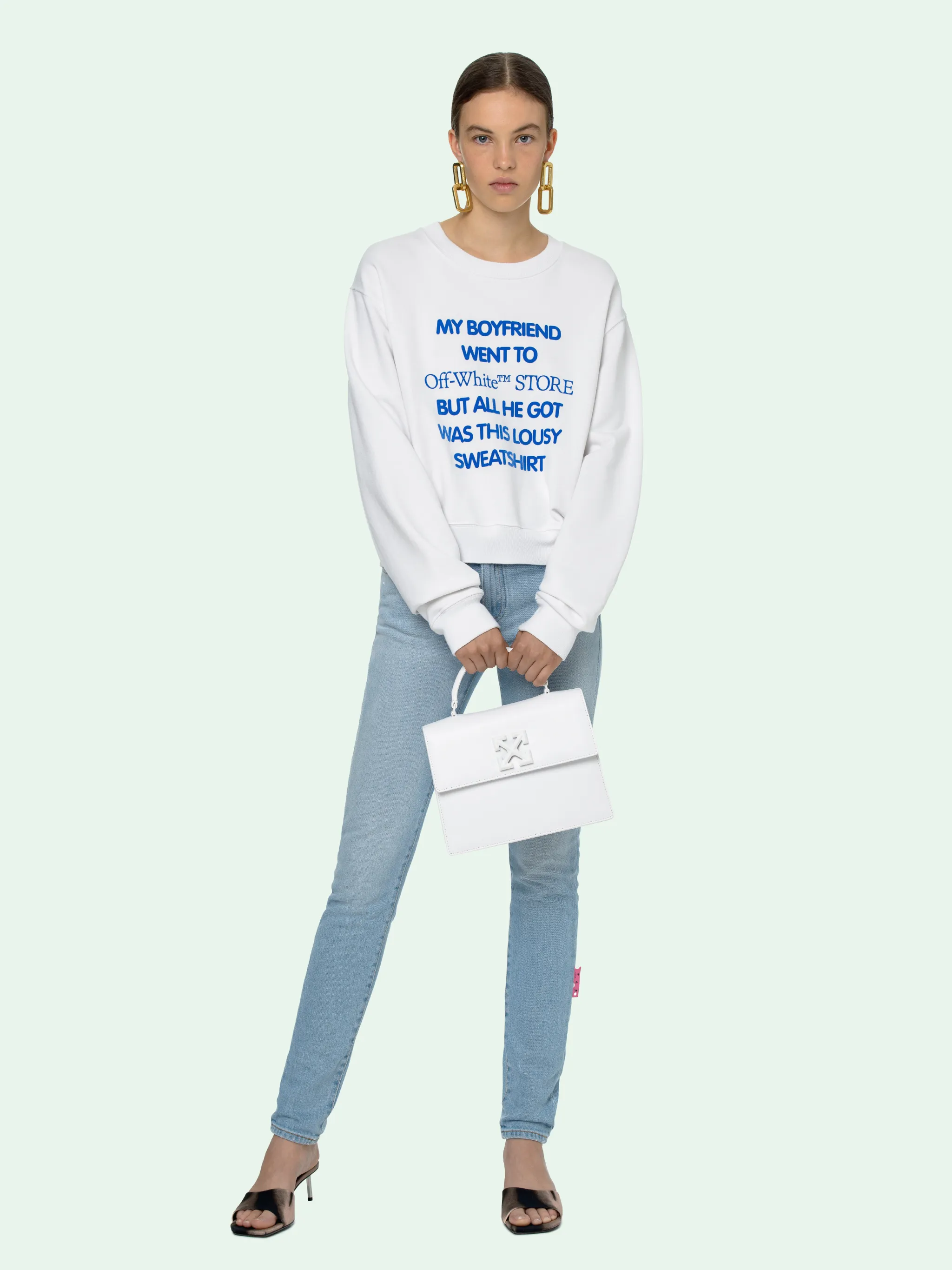 off white slogan print hoodie