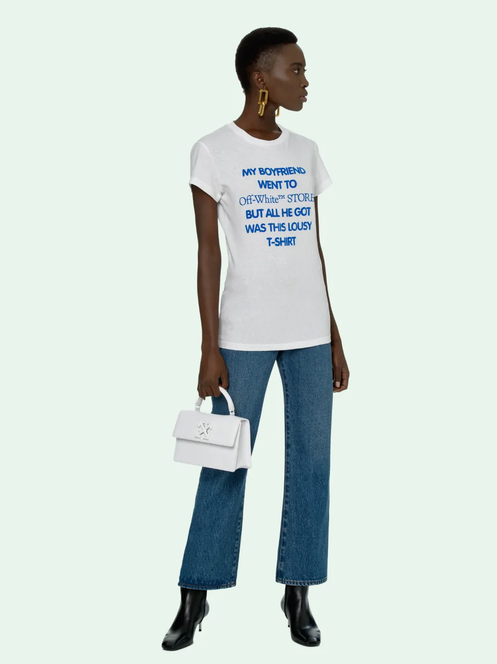 off white slogan print hoodie