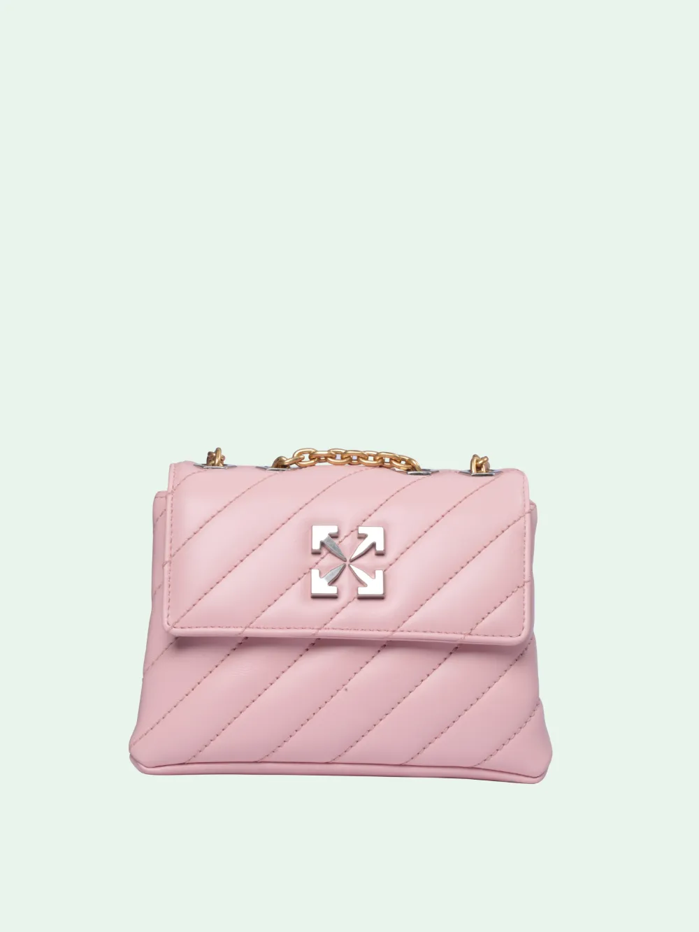 pink and white bag