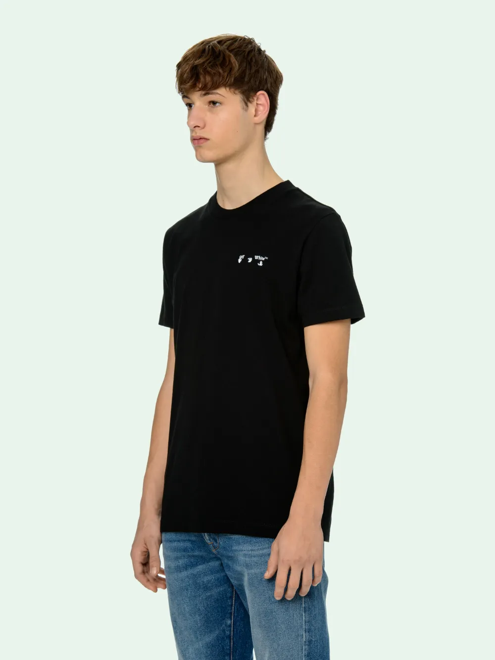 off white small logo t shirt