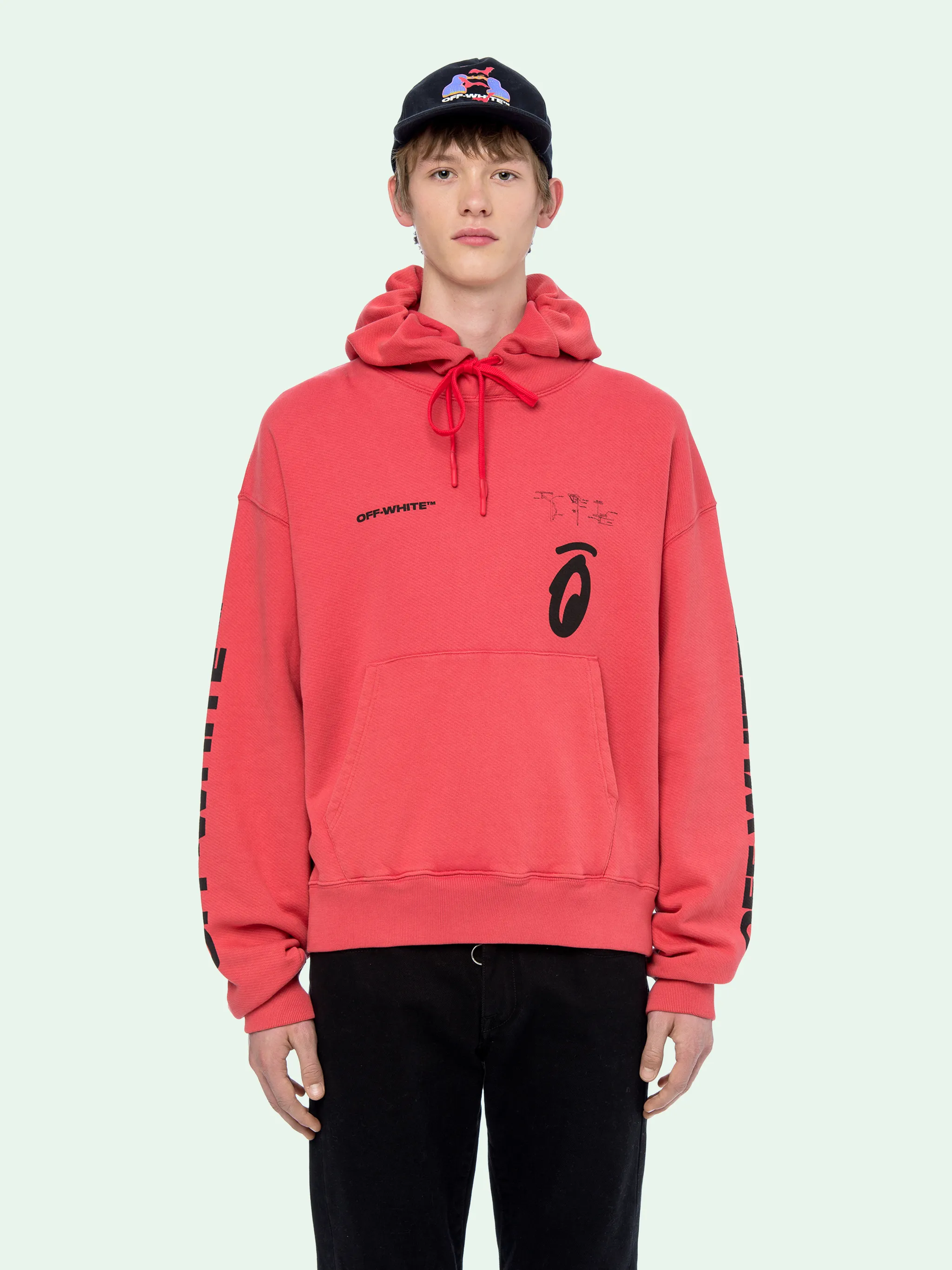off white splitted arrow hoodie
