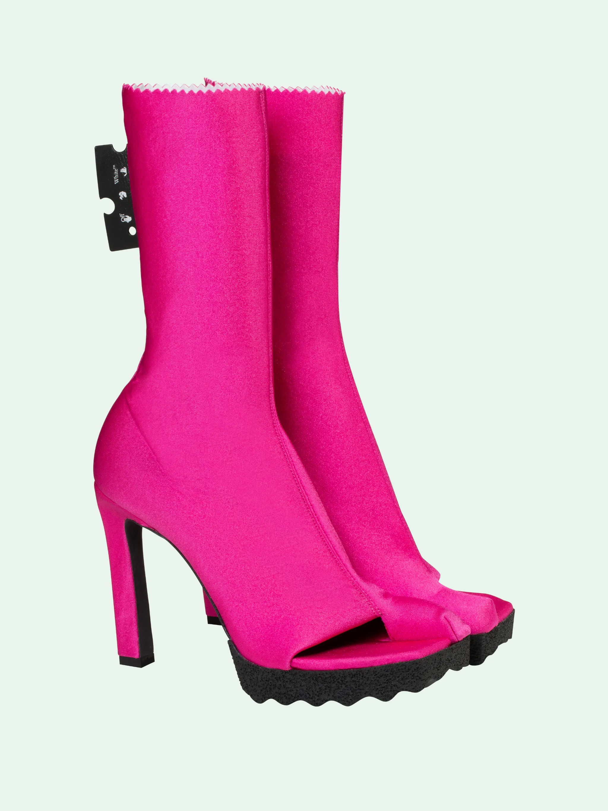 open toe boots knee high