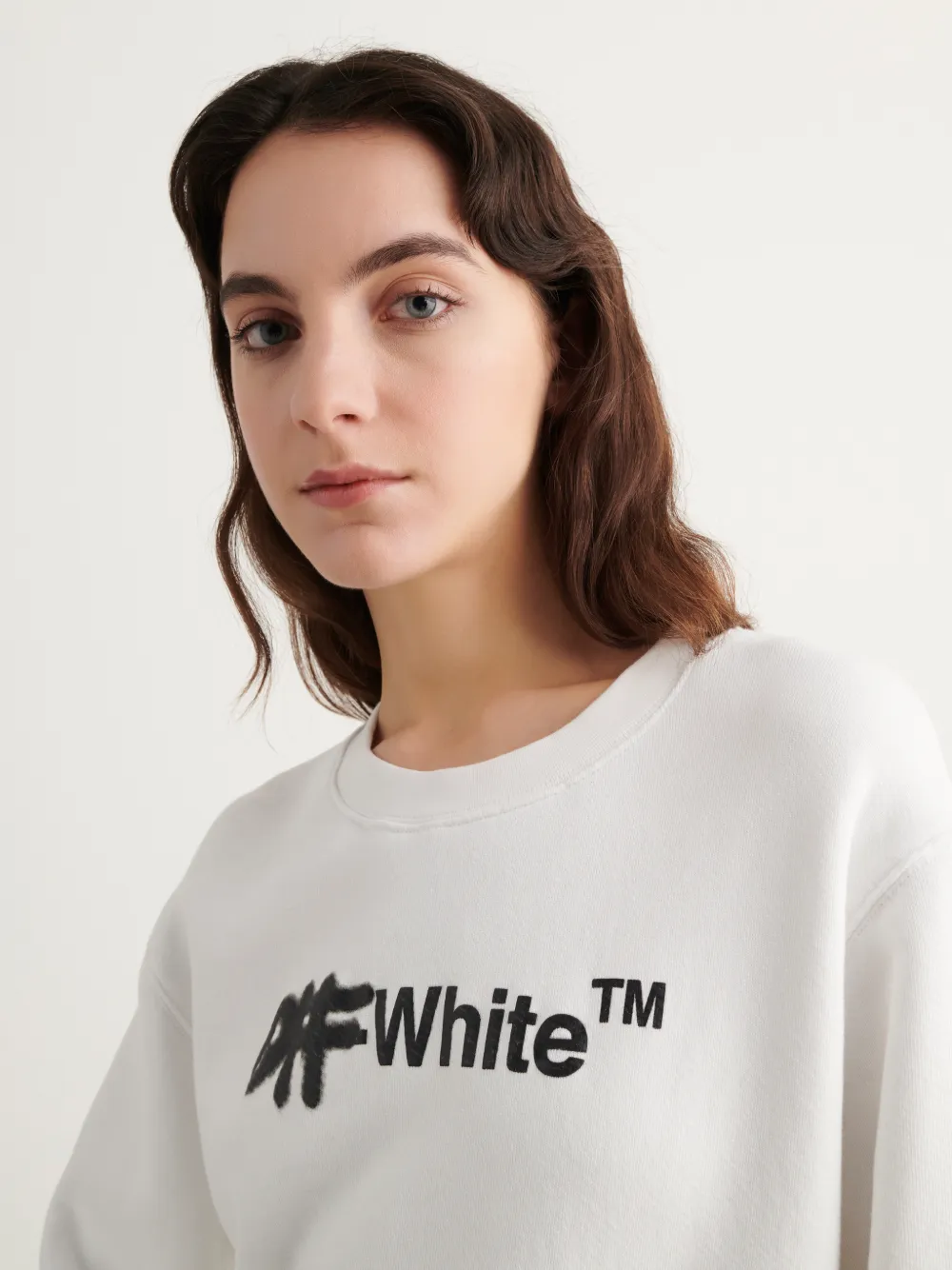 Off white spray on sale crewneck