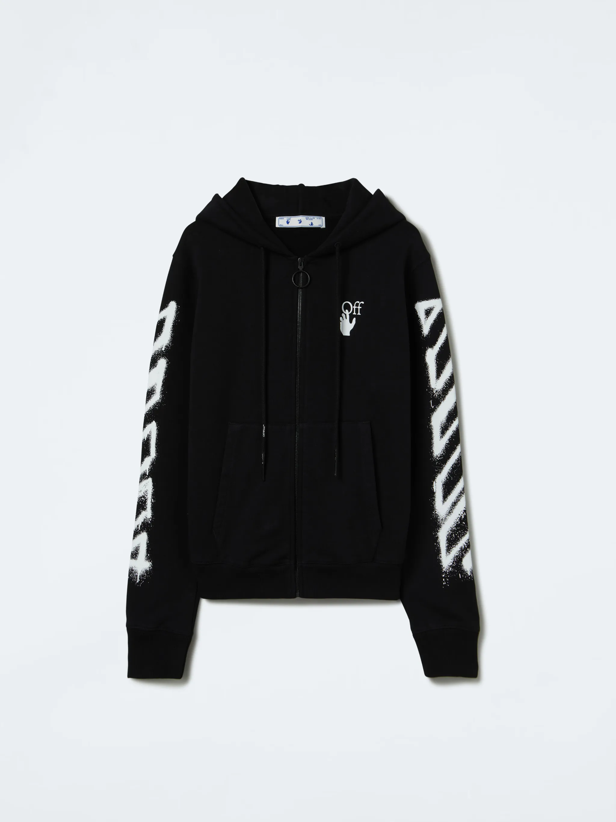 off white zip up jacket