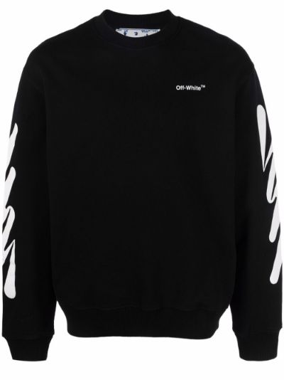 Off white deals spray crewneck