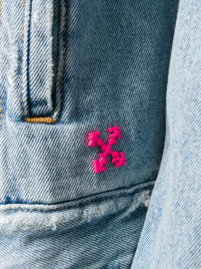 off white spray paint denim jacket