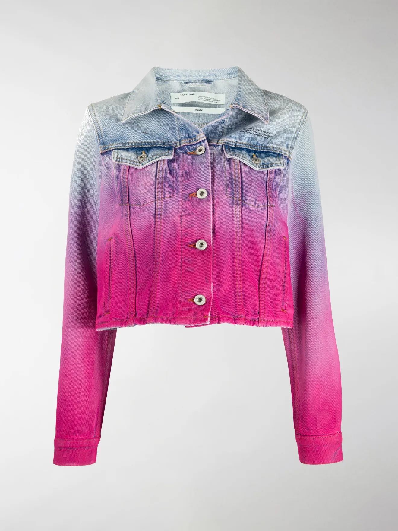 off white jacket pink