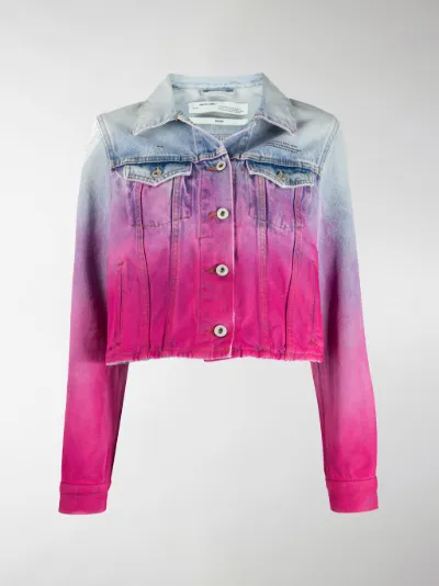 fuchsia denim jacket