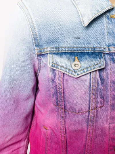 off white spray denim jacket