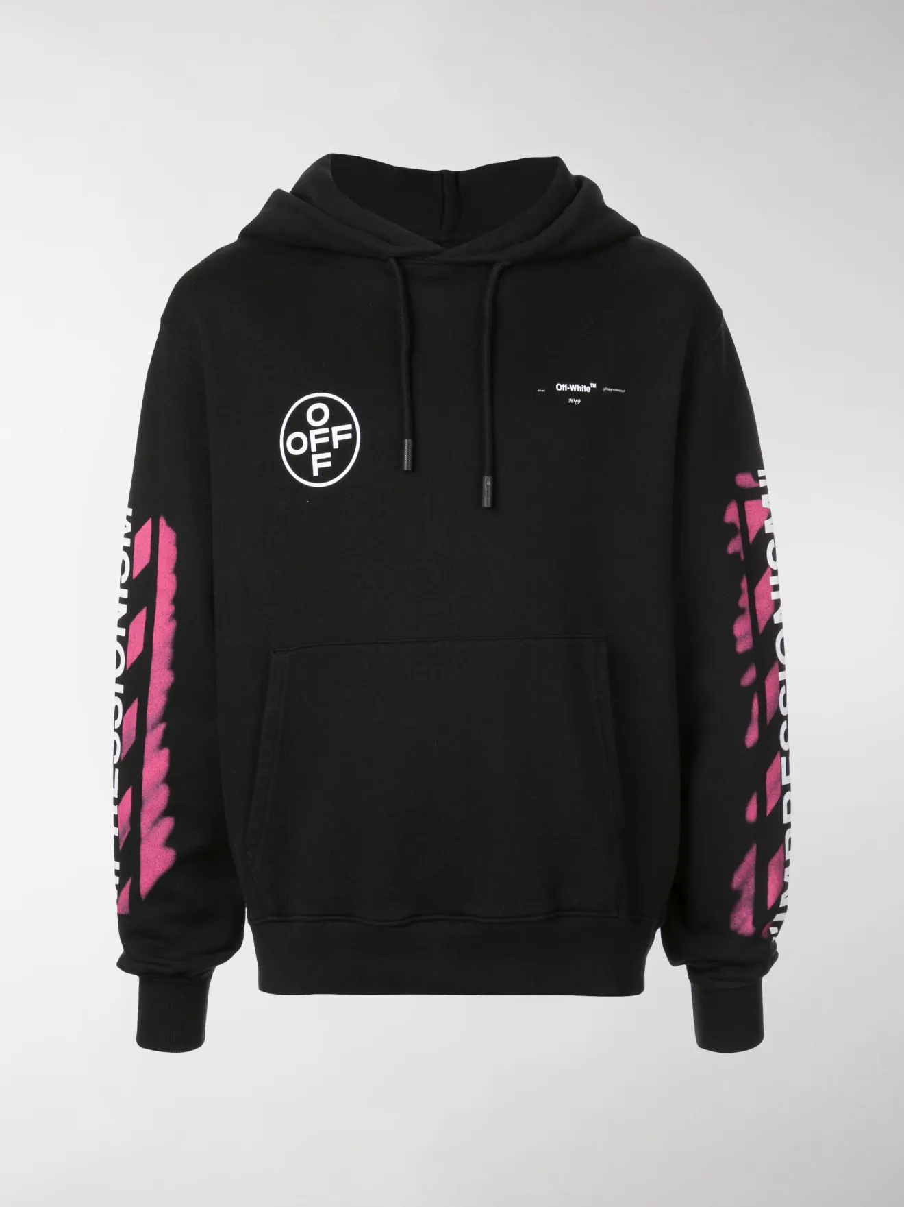 off white black and pink hoodie