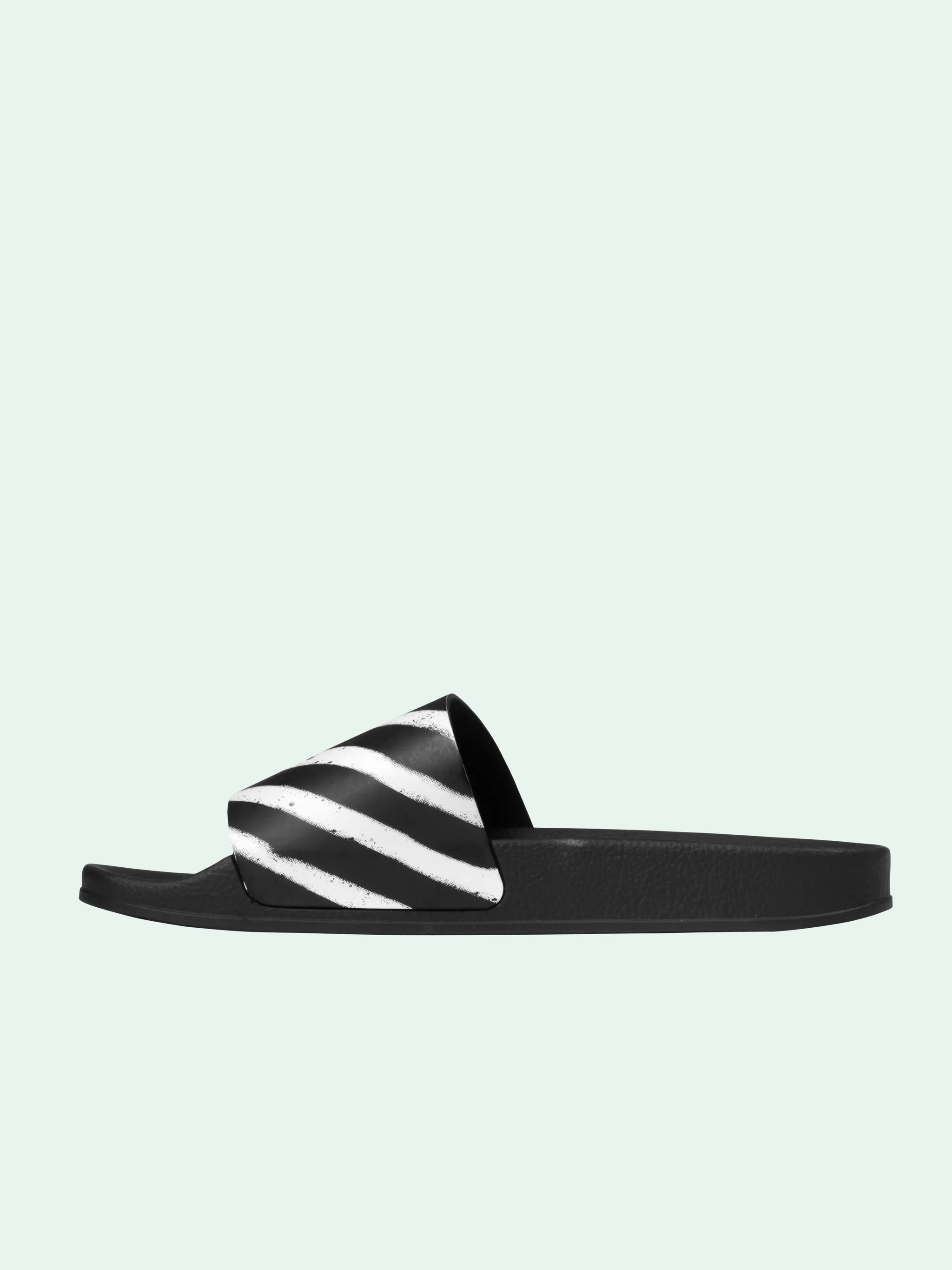 black and white striped sliders