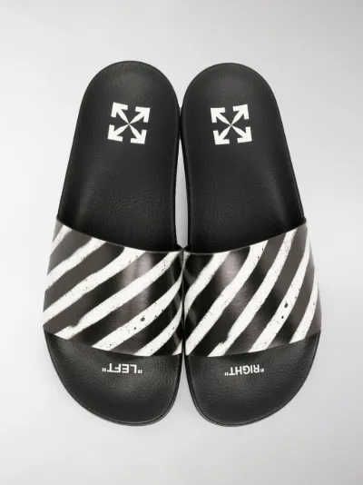 off white stripe slides
