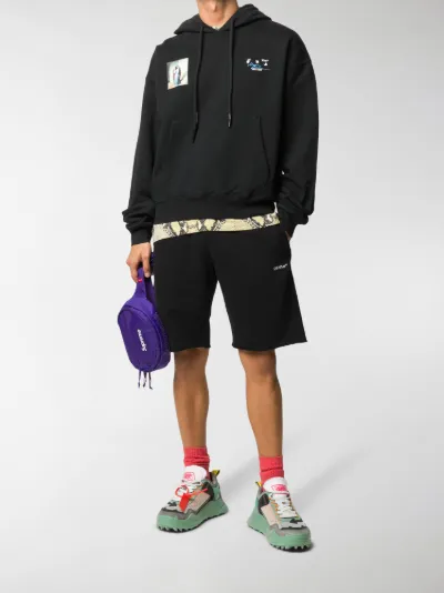 off white track shorts