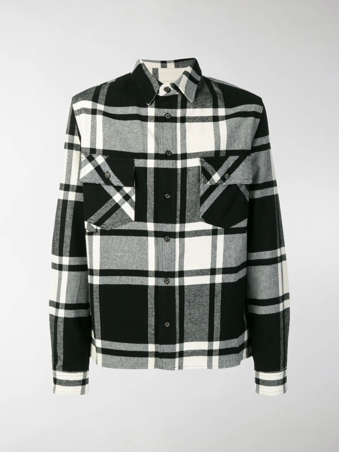 off white flannel black