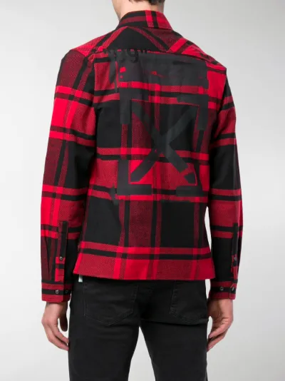 off white plaid flannel