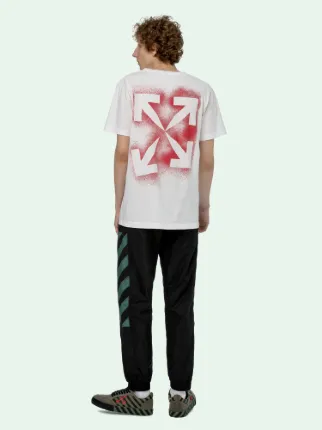 Off white red stencil hotsell t shirt