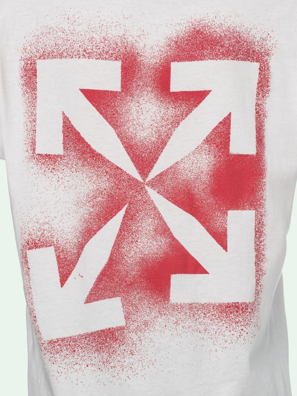 Off white red shop stencil t shirt