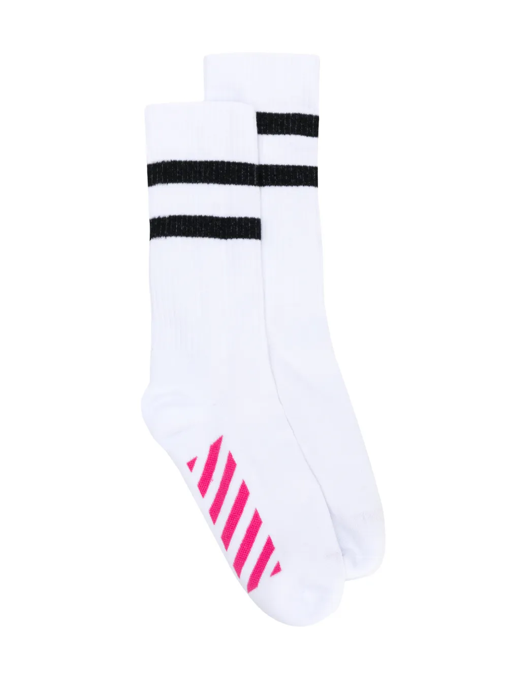 off white striped socks