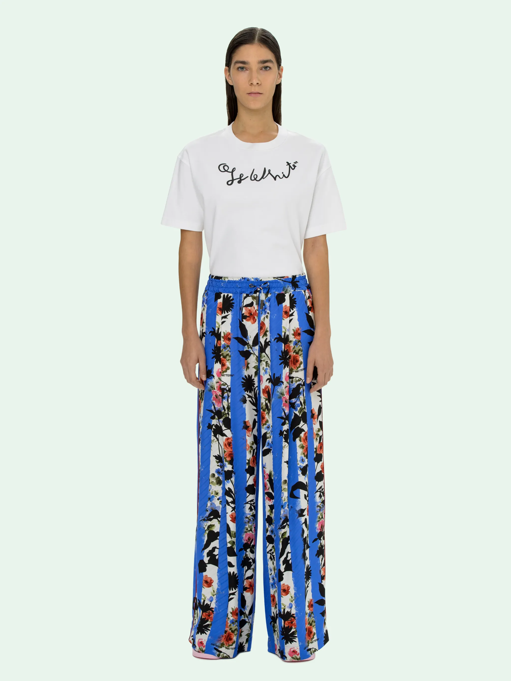 off white striped pants