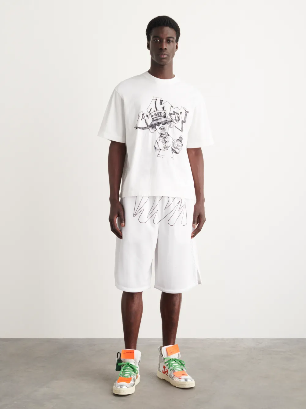 Off white clearance t shirt graffiti