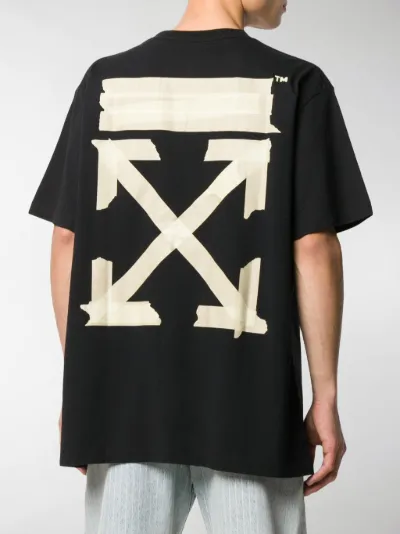 off white black tape t shirt