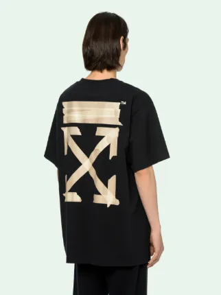 off white black tape t shirt