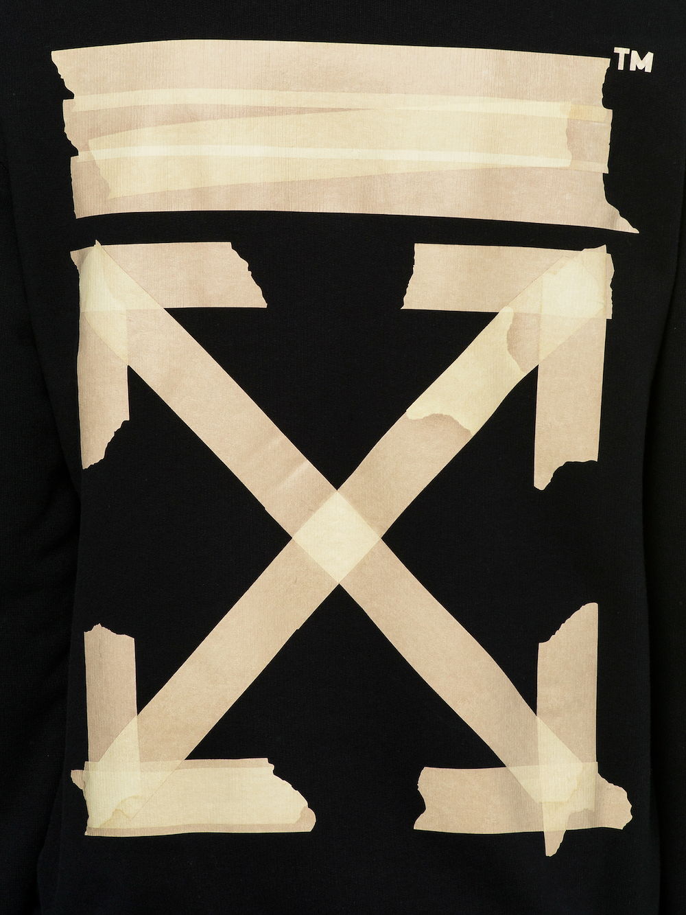 off white slim fit tape arrows t shirt black beige