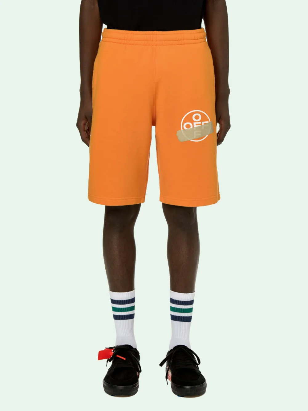 orange nike sweatshorts