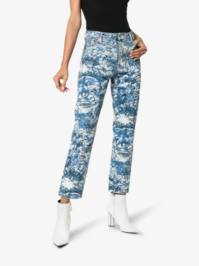 off white tapestry pants