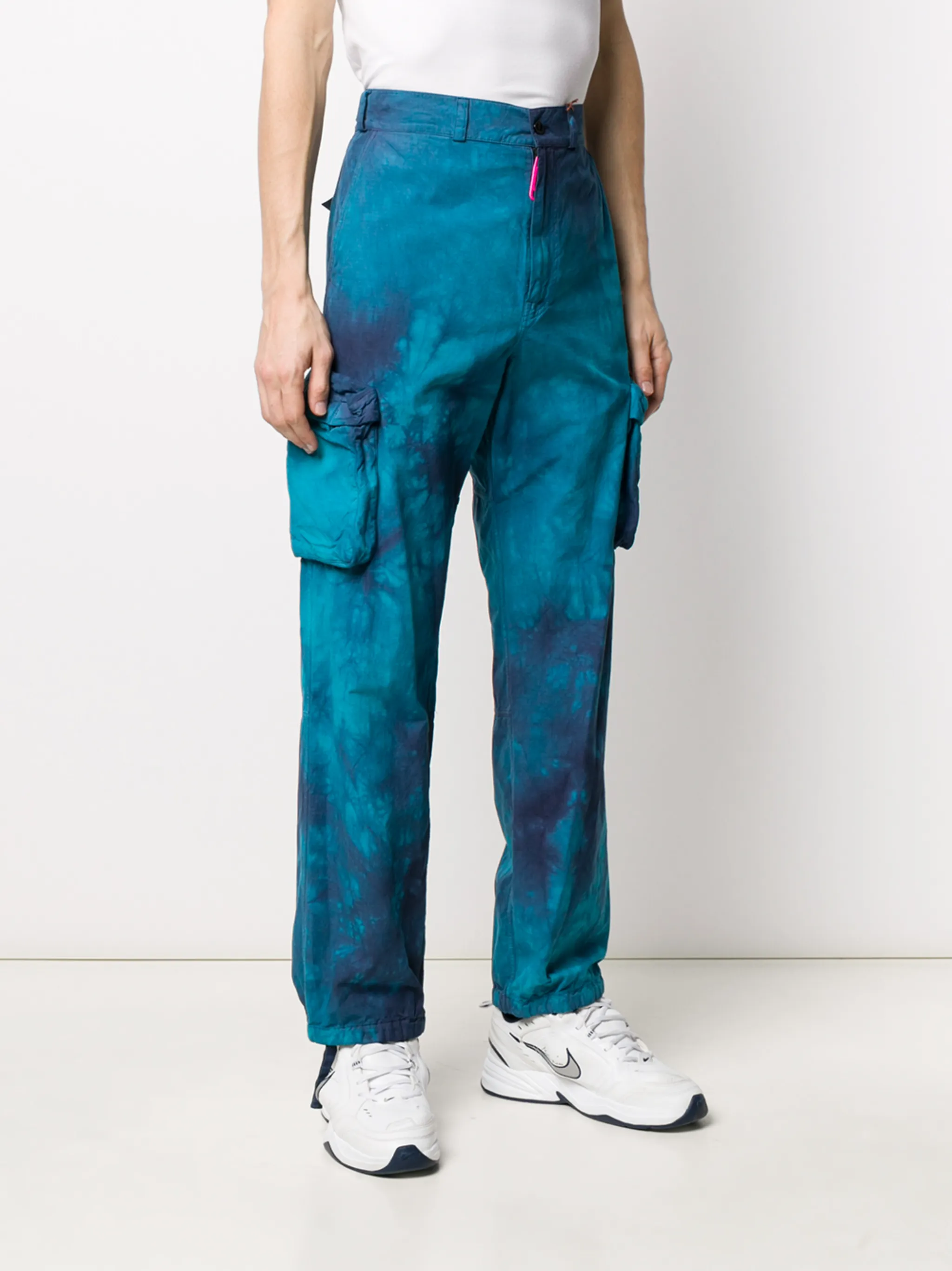 在庫処分 激安 off-white-tie-dyed-cargo- パンツ