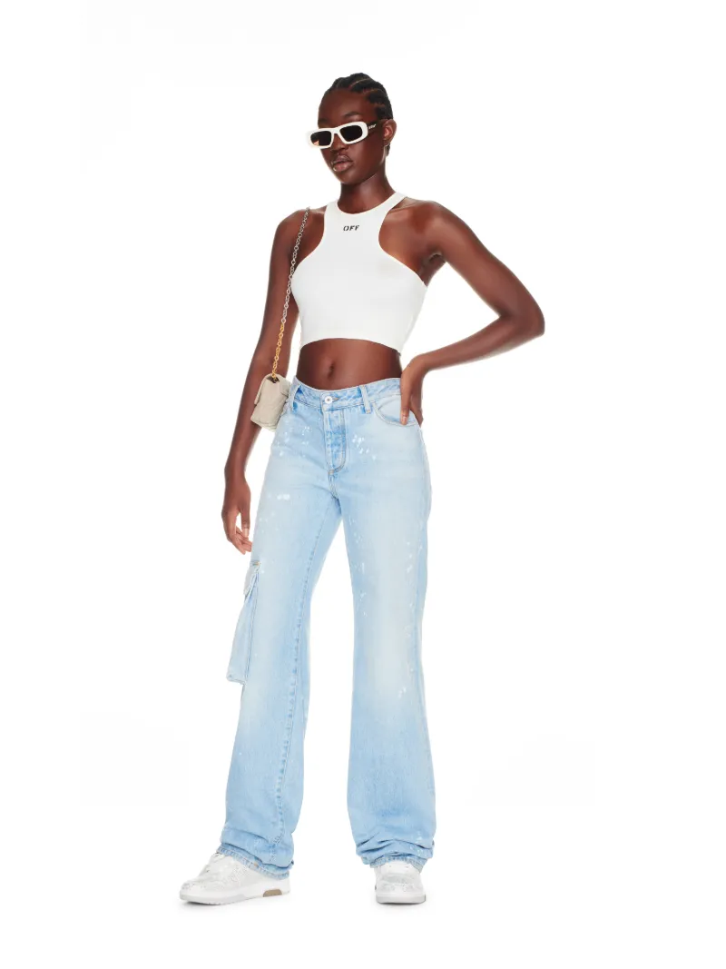 Top cropped con logo
