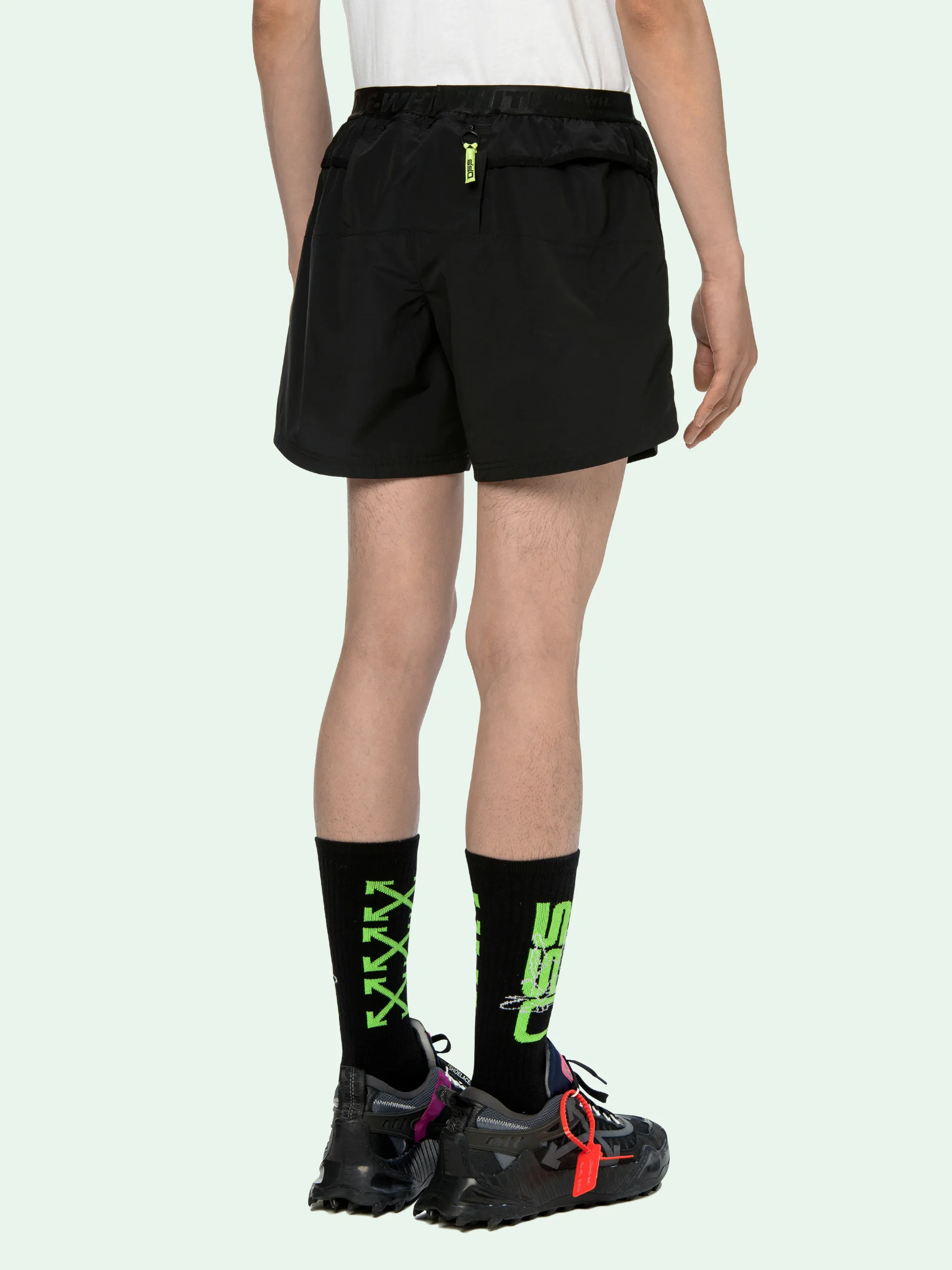 off white track shorts