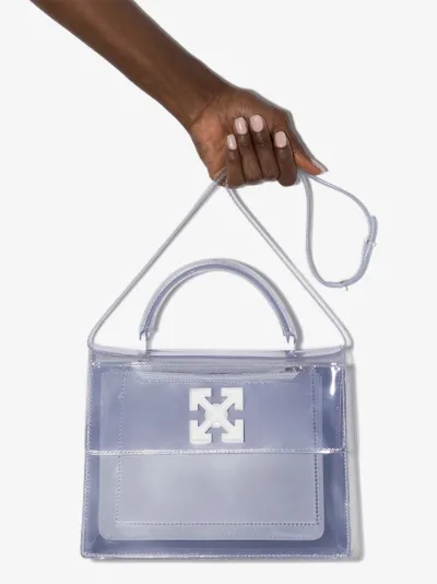 off white clear tote bag