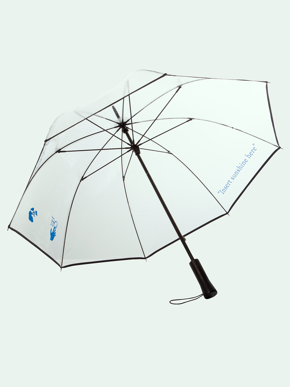 TRANSPARENT LONG UMBRELLA WITH BLACK RIM secondary image