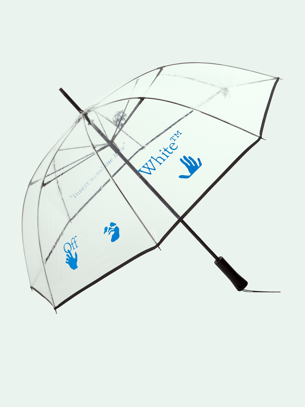 TRANSPARENT LONG UMBRELLA WITH BLACK RIM primary image
