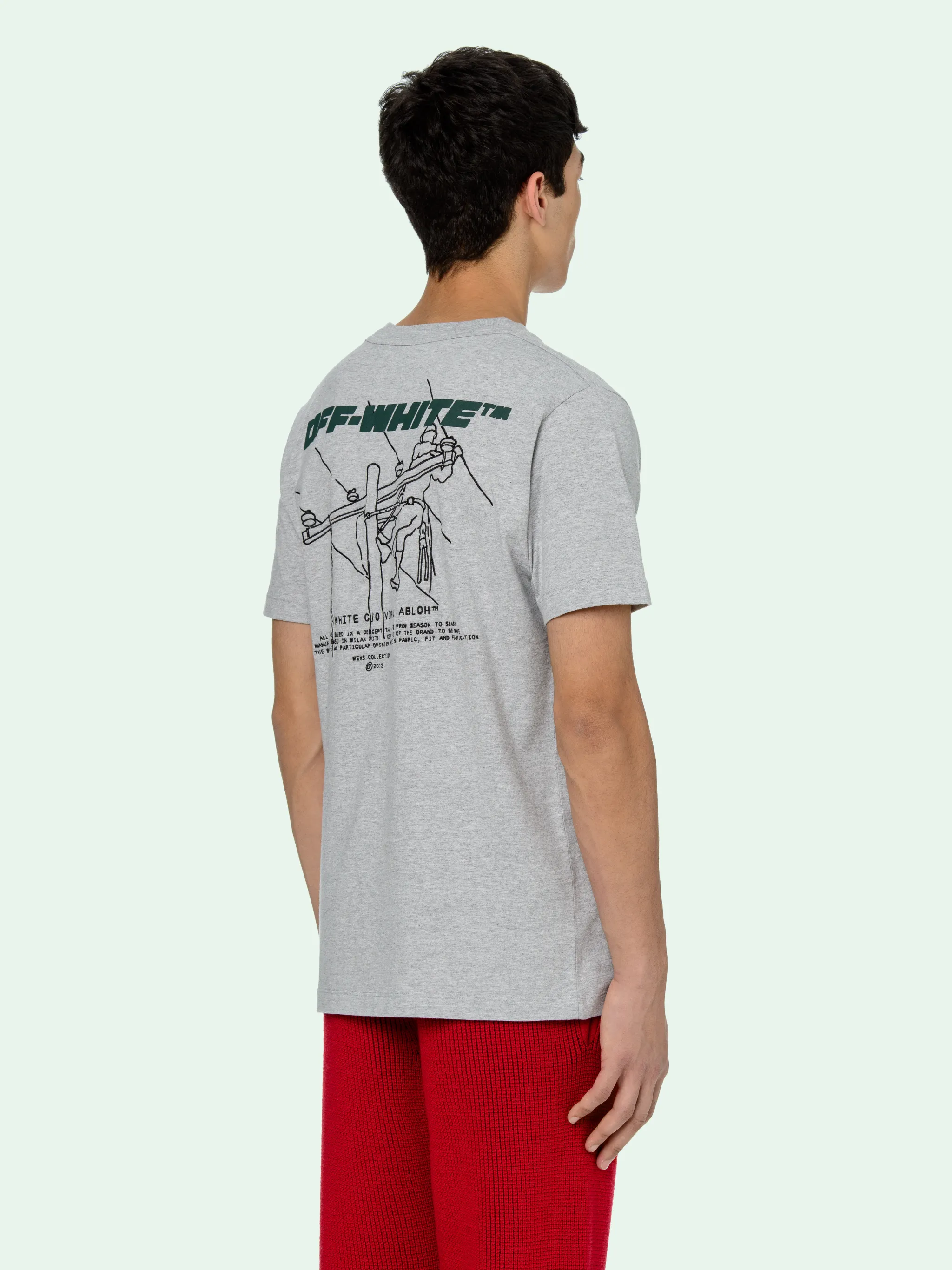 off white trellis worker hoodie