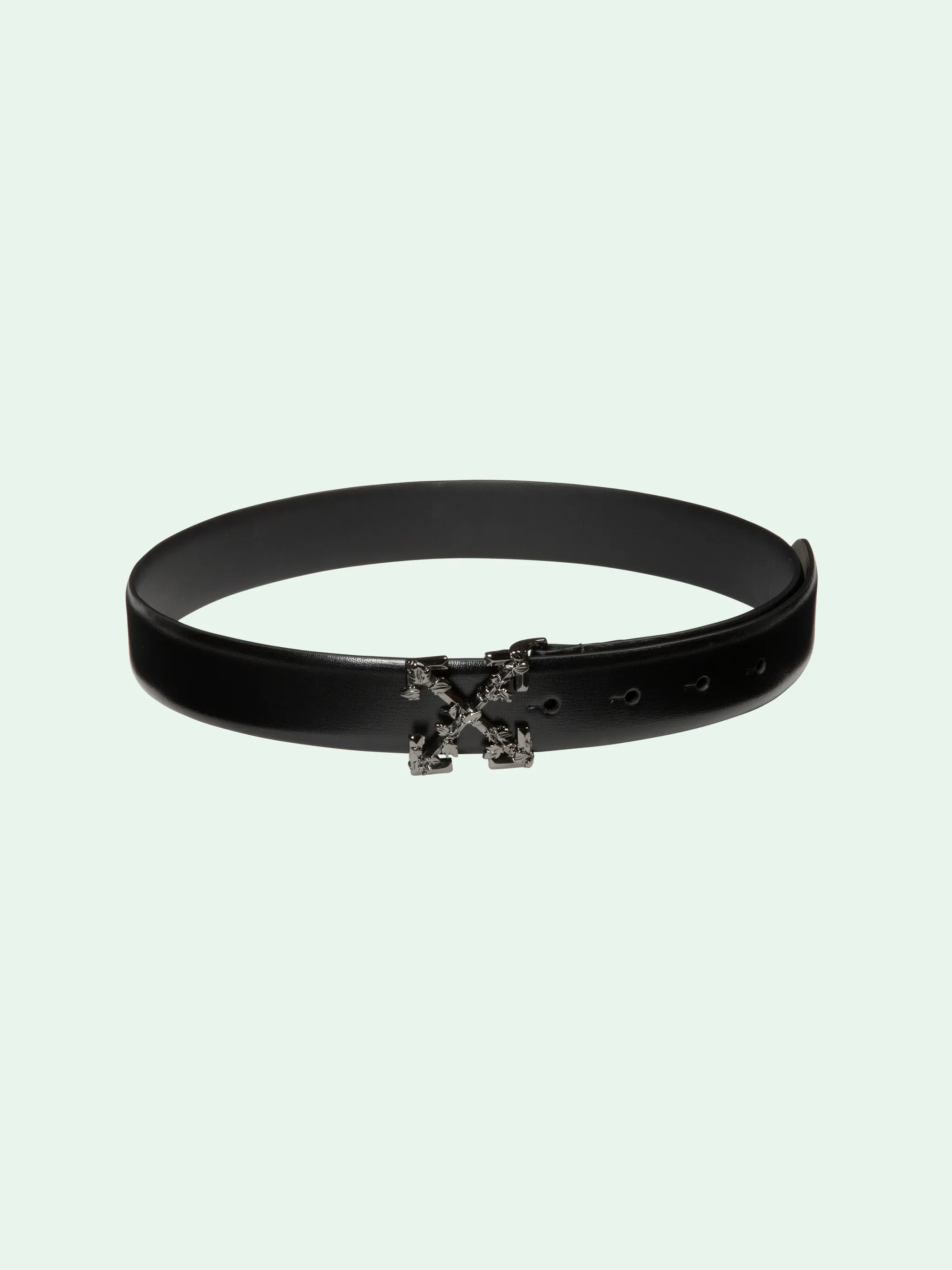 off white leather belt