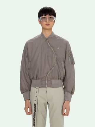 TWIST BOMBER JACKET in grey | Off-White™ Official PT