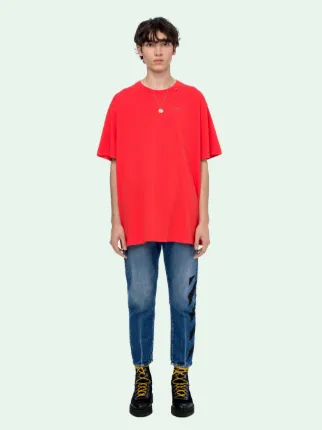 off white unfinished tee