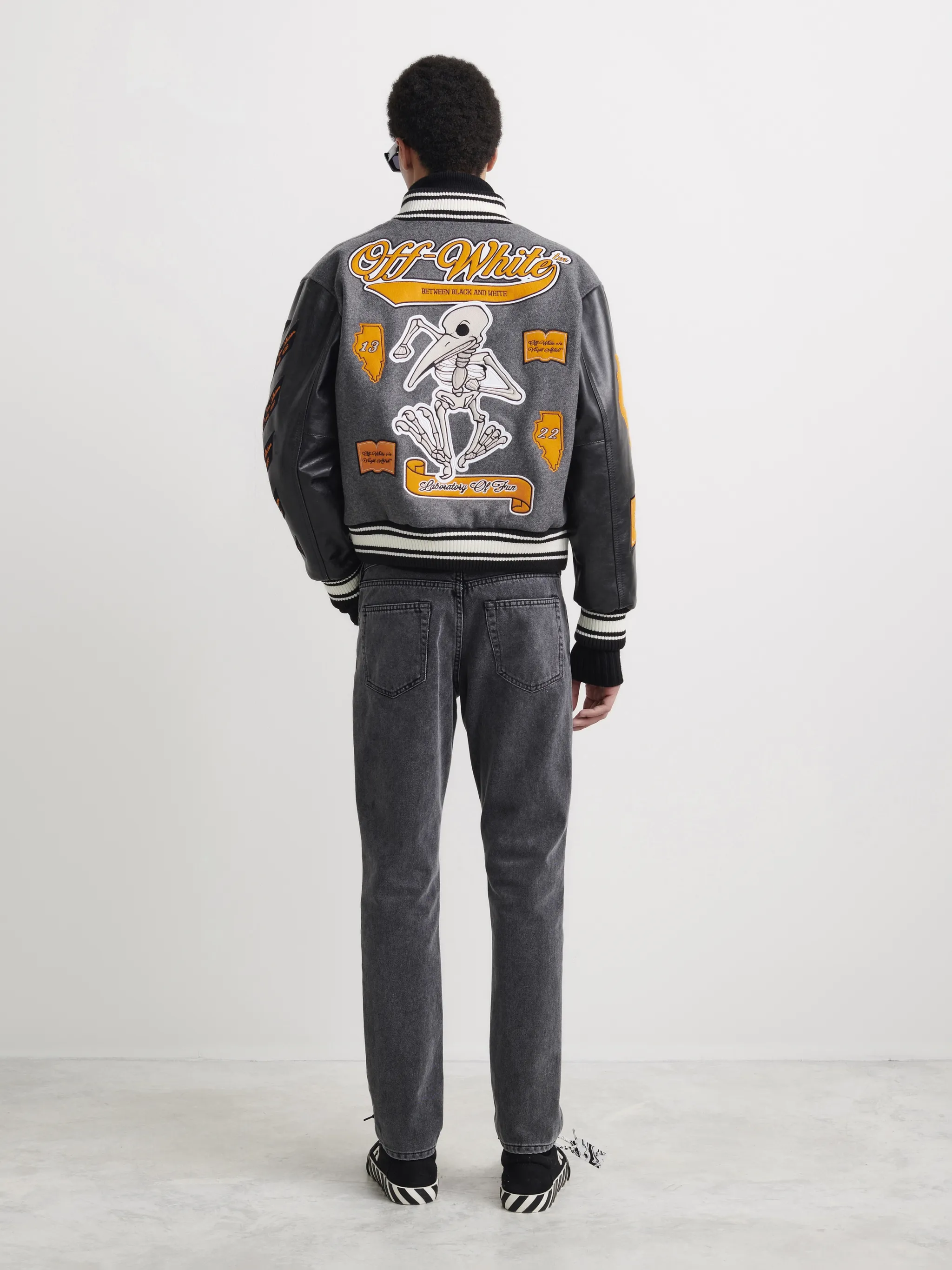 Varsity Leather Jacket OffWhite™ Official Site