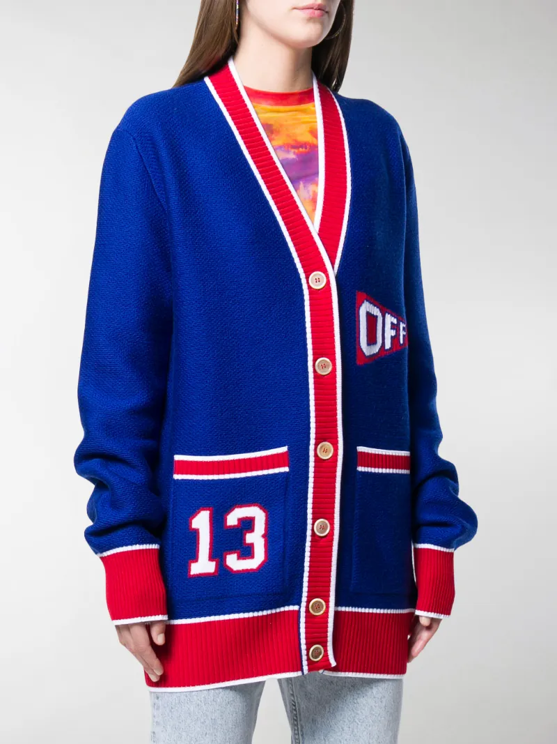 red white blue cardigan
