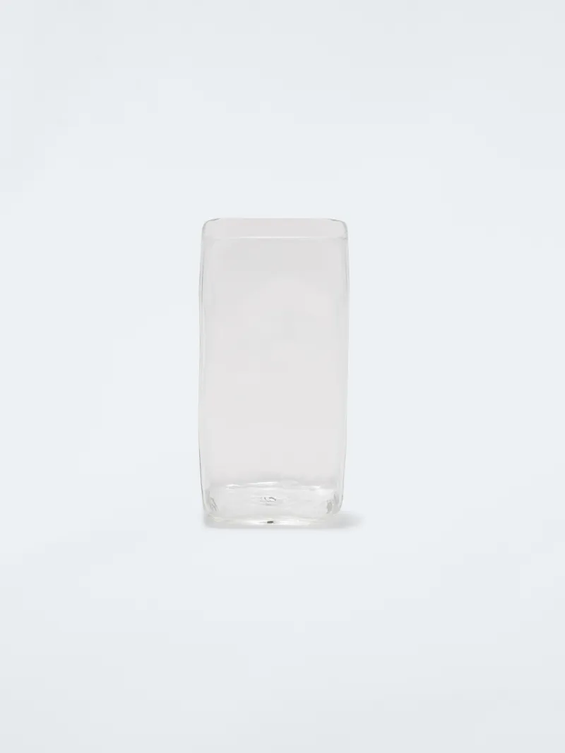 VASO IN VETRO CRUMPLE CON LOGO
