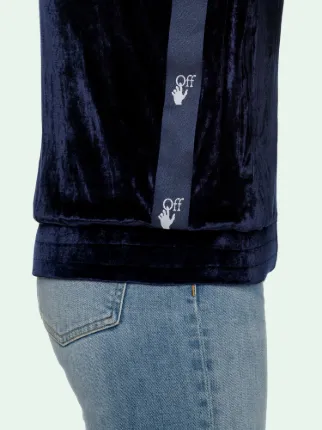 VELOUR TRACK JACKET in blue | Off-White™ Official US