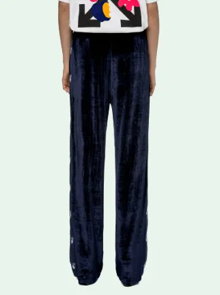 VELOUR TRACK PANTS in blue | Off-White™ Official US