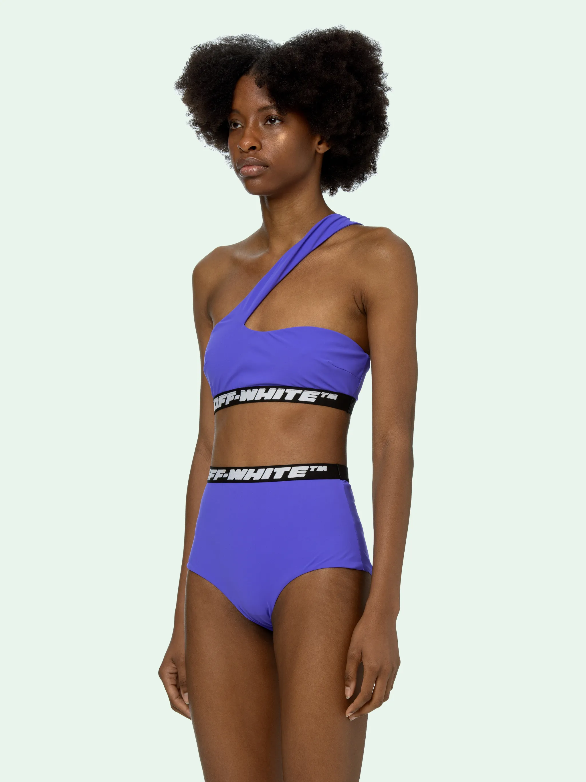 off white one shoulder bikini