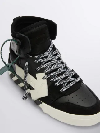 White hi top sneakers off white hotsell