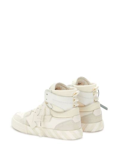 Off white vulcanized high cheap top sneakers