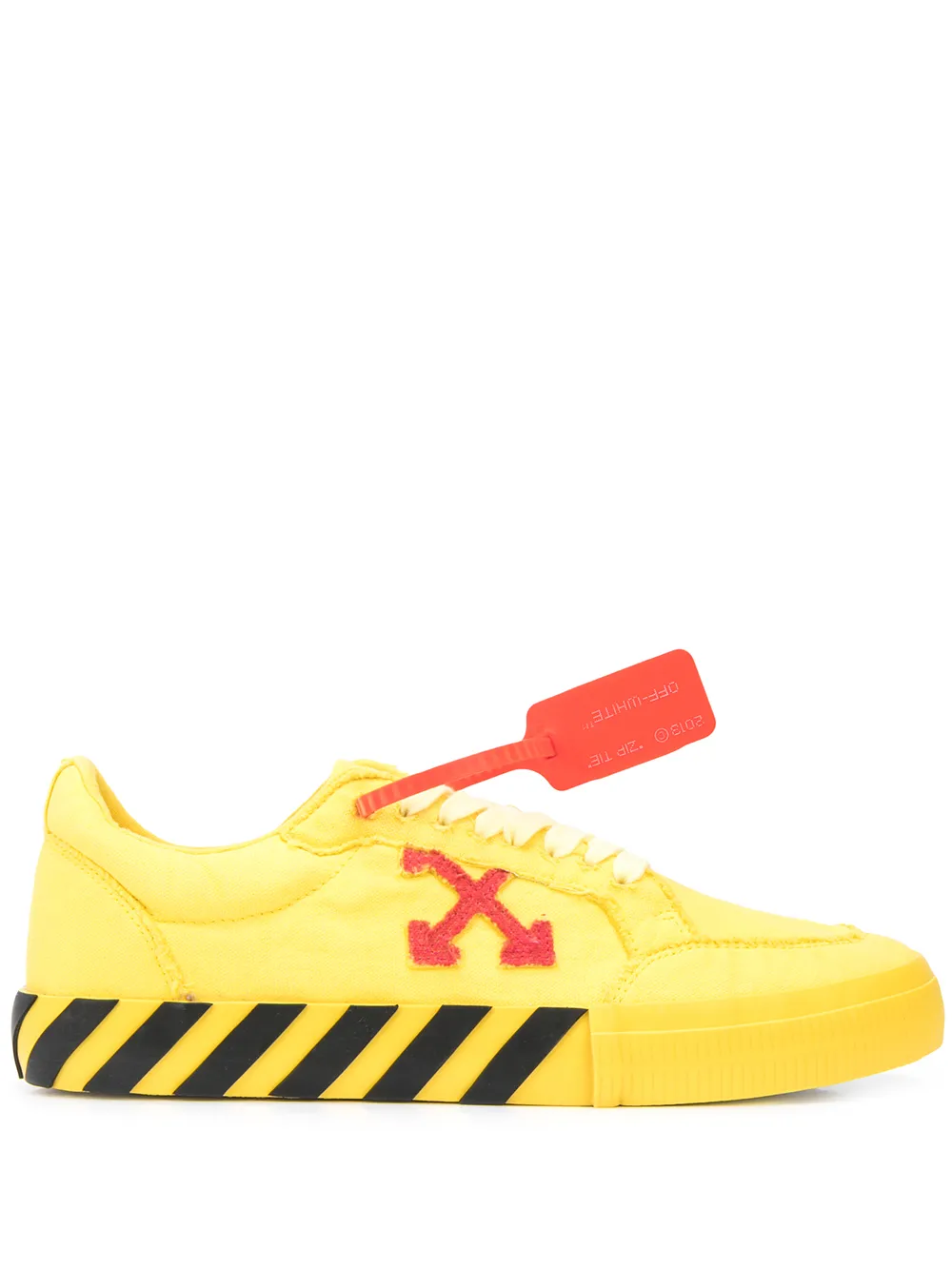 yellow vulcanized low sneakers