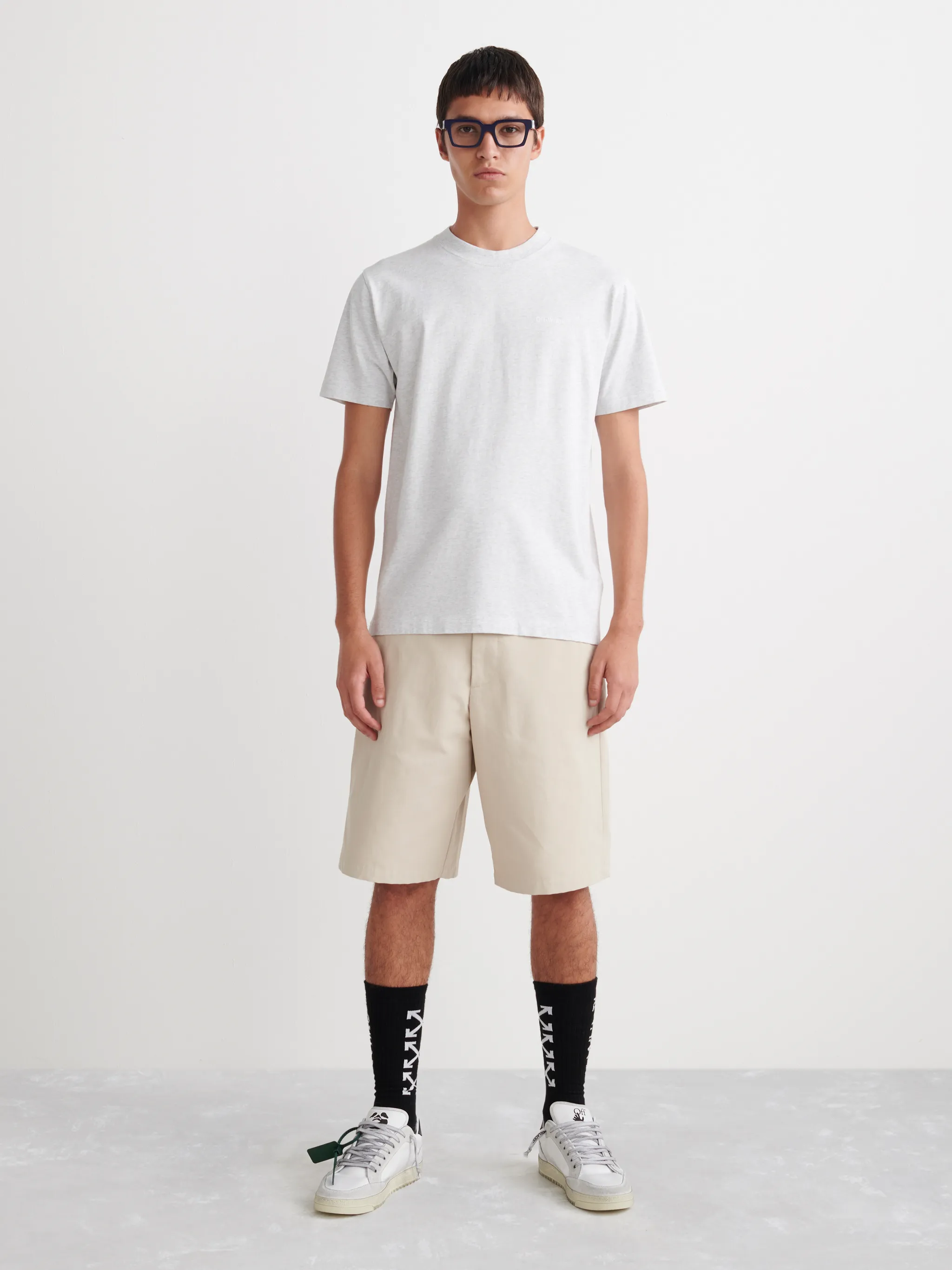 WAVE DIAG SLIM S/S TEE - Off-White 