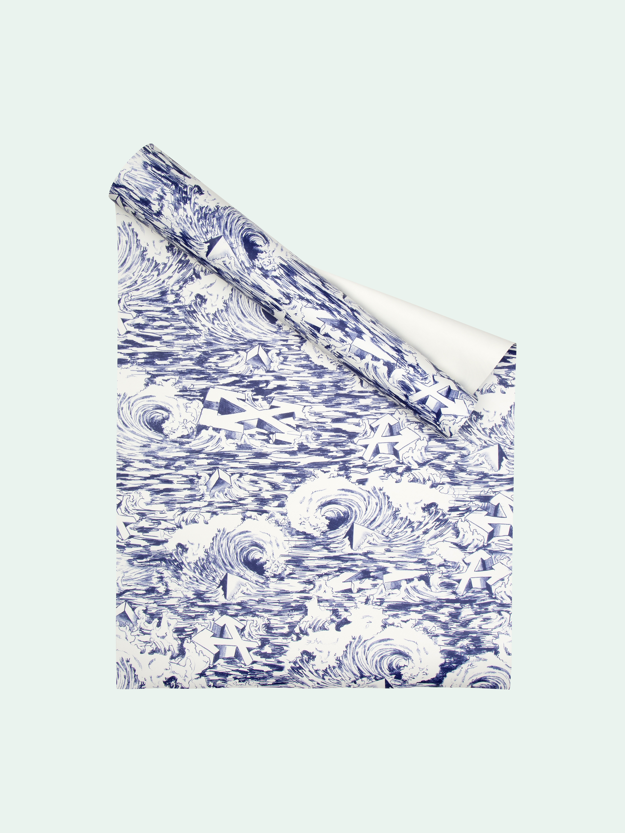 Waves Pattern Wallpaper On Sale Off White Official Website